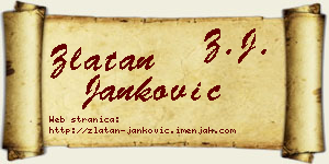 Zlatan Janković vizit kartica